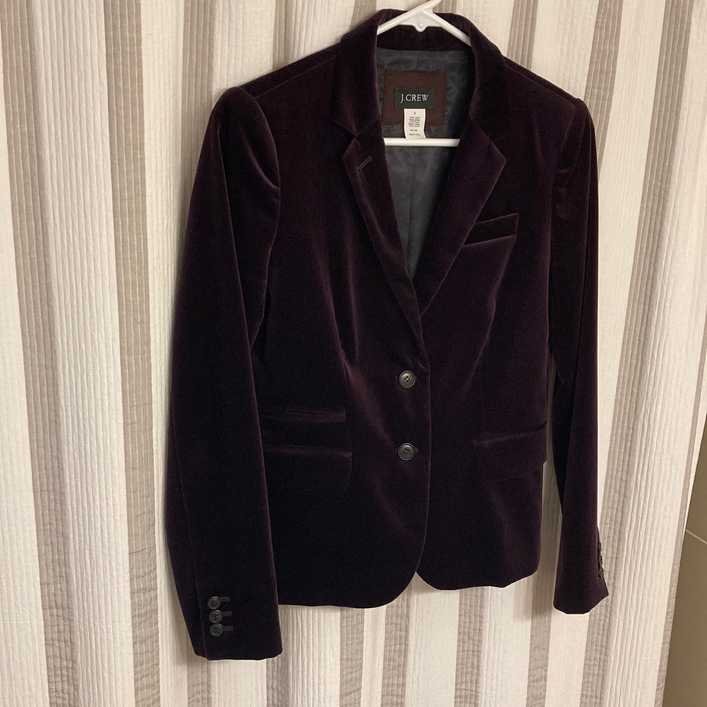 Velvet purple J. Crew blazer. Size 2.